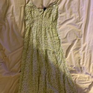 wild fable green floral midi dress